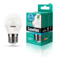 Лампа светодиодная Camelion E27 7W 4500K LED7-G45/845/E27 12072