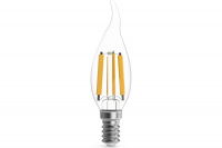 Лампа светодиодная филаментная Gauss E14 13W 4100K прозрачная 104801213