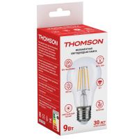 Лампа светодиодная филаментная Thomson E27 9W 4500K груша прозрачная TH-B2062