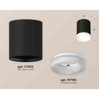 Комплект накладного светильника Ambrella light Techno Spot XS7422024 SBK/FR черный песок/белый матовый (C7422, N7165)