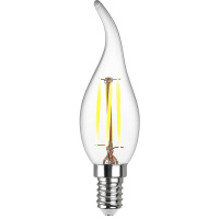 Лампа светодиодная филаментная REV FC37 E14 5W нейтральный белый свет свеча на ветру 32495 9
