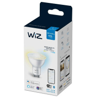 Лампа светодиодная диммируемая WiZ GU10 4,7W 2700-6500K прозрачная Wi-Fi BLE 50W GU10 927-65 TW 1PF/6 929002448302