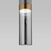 Подвесной светодиодный светильник Eurosvet Lumen 50244/1 LED латунь/дымчатый