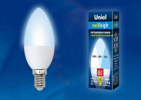 Лампа светодиодная Uniel E14 6W 4000K матовая LED-C37-6W/NW/E14/FR/MB PLM11WH UL-00002374