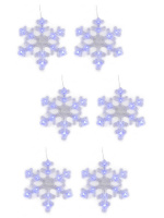 Светодиодная гирлянда Uniel занавес Снежинки-1 220V синий ULD-E1503-072/DTA Blue IP20 Snowflakes-3 UL-00007336