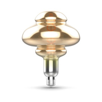 Лампа светодиодная филаментная диммируемая Gauss E27 8W 2400K серая 162802008