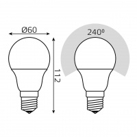 Лампа светодиодная Gauss E27 10W 4100K матовая 202502210