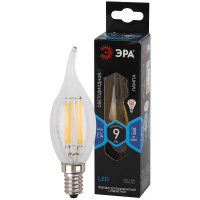 Лампа светодиодная филаментная ЭРА E14 9W 4000K прозрачная F-LED BXS-9W-840-E14 Б0047005