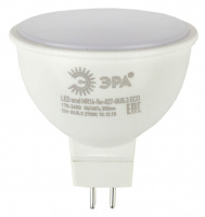 Лампа светодиодная ЭРА GU5.3 5W 2700K матовая LED MR16-5W-827-GU5.3 R Б0050230