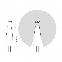 Лампа светодиодная Gauss G4 2W 4100K прозрачная 207707202