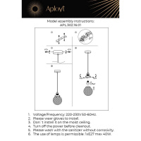 Подвесной светильник Aployt Sofi APL.302.16.01